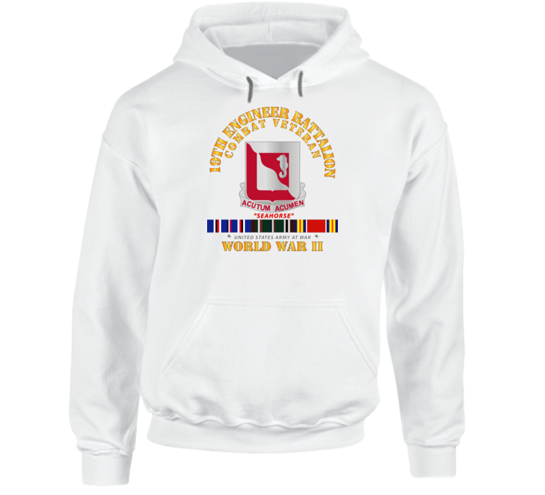 Army - 19th Engineer Battalion - Wwii W Eu Svc Hoodie