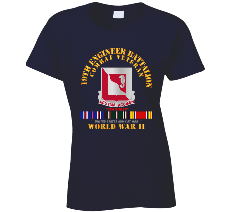 Army - 19th Engineer Battalion - Wwii W Eu Svc Ladies
