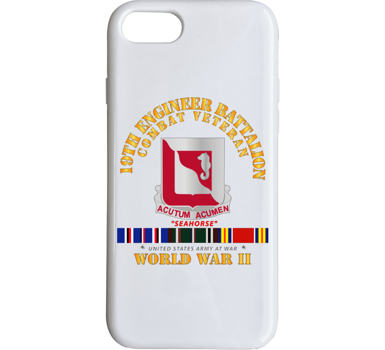 Army - 19th Engineer Battalion - Wwii W Eu Svc Phone Case