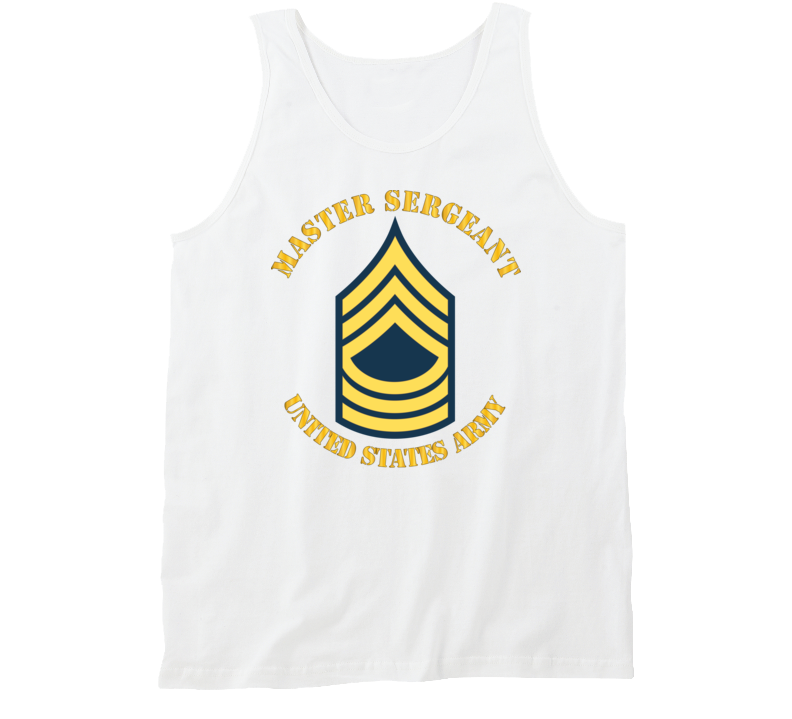  Army - Enlisted - MSG - Master Sergeant  - Blue Tanktop