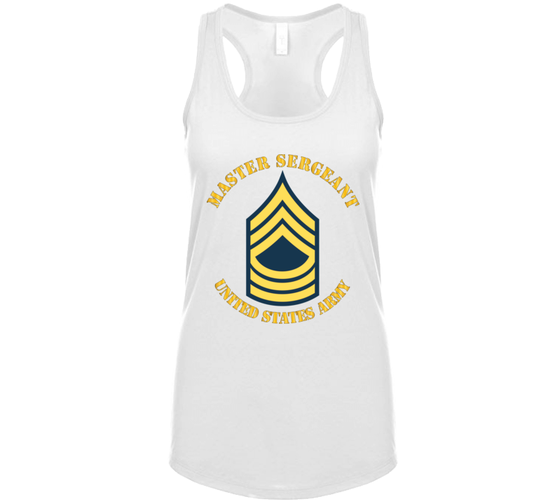  Army - Enlisted - MSG - Master Sergeant  - Blue T Shirt