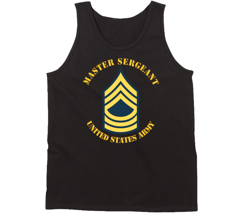  Army - Enlisted - MSG - Master Sergeant  - Blue Tanktop