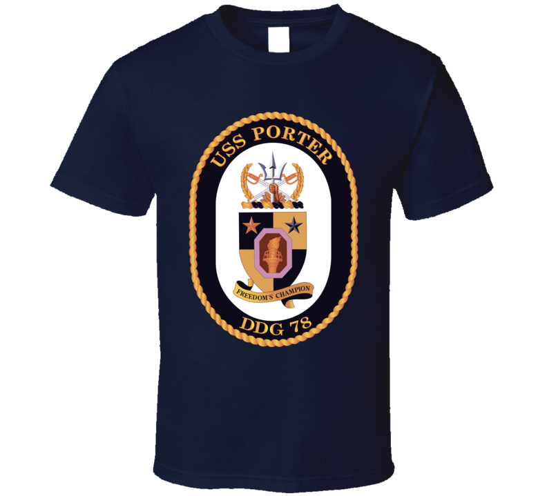 Navy - Uss Porter Wo Txt T Shirt