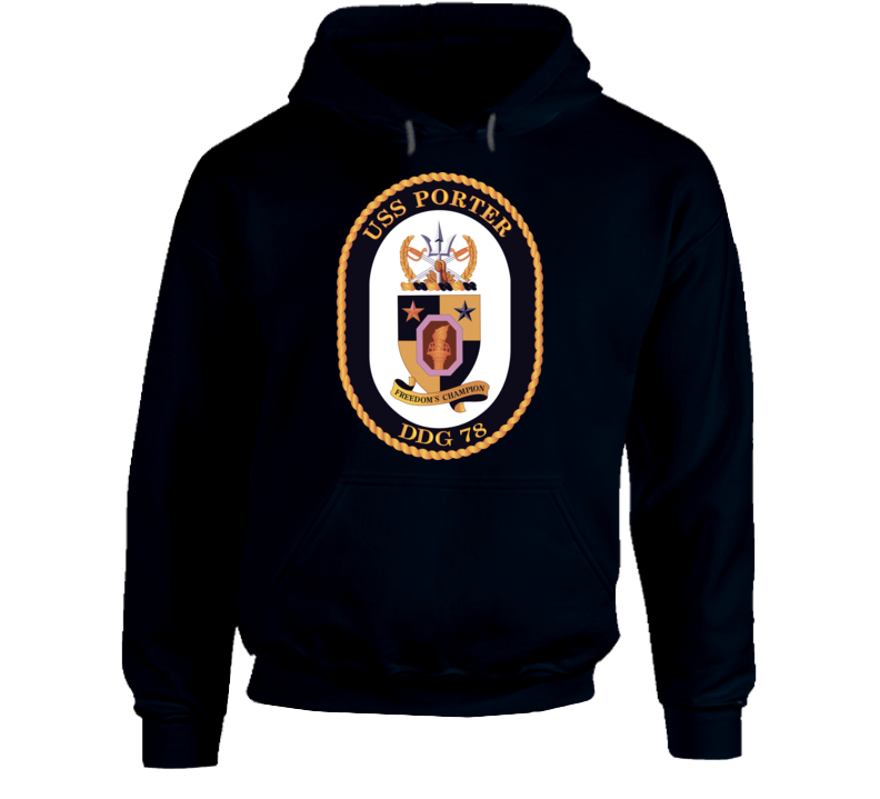 Navy - Uss Porter Wo Txt Hoodie