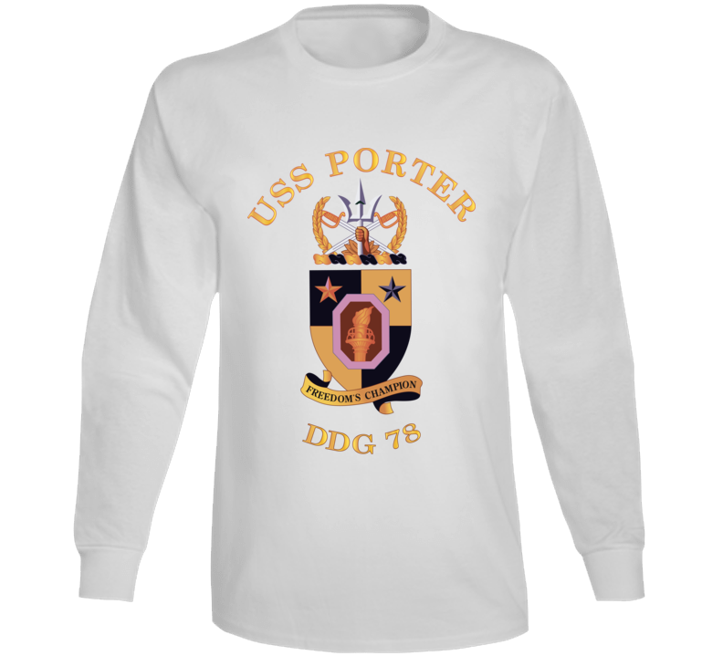 Navy - Uss Porter Wo Backgrd Wo Txt Long Sleeve