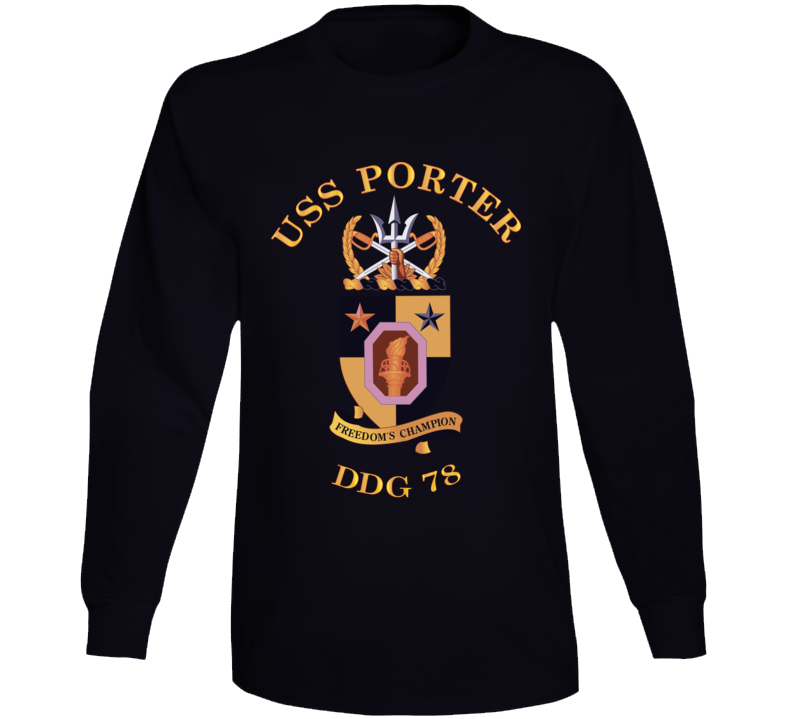 Navy - Uss Porter Wo Backgrd Wo Txt Long Sleeve