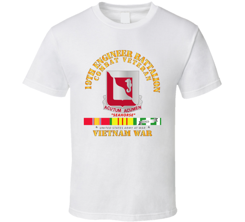 Army - 19th Engineer Battalion - W Vn Svc T Shirt