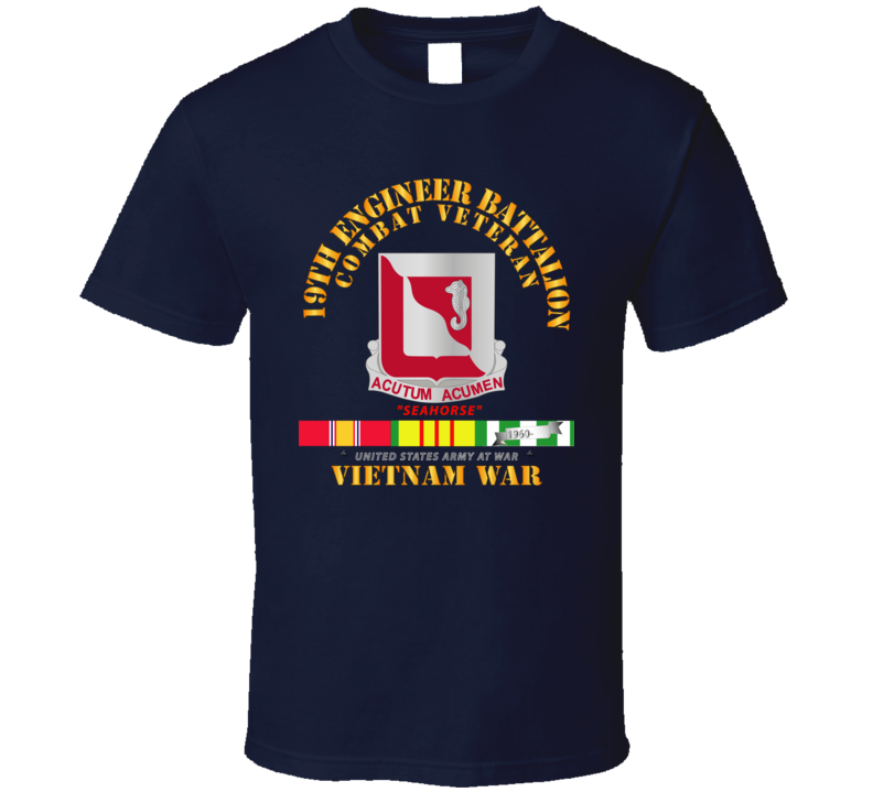 Army - 19th Engineer Battalion - W Vn Svc T Shirt
