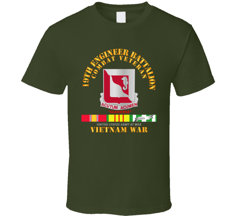 Army - 19th Engineer Battalion - W Vn Svc T Shirt