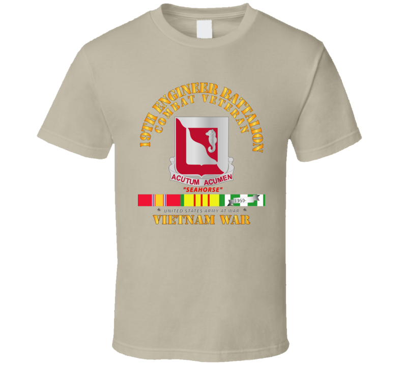 Army - 19th Engineer Battalion - W Vn Svc T Shirt