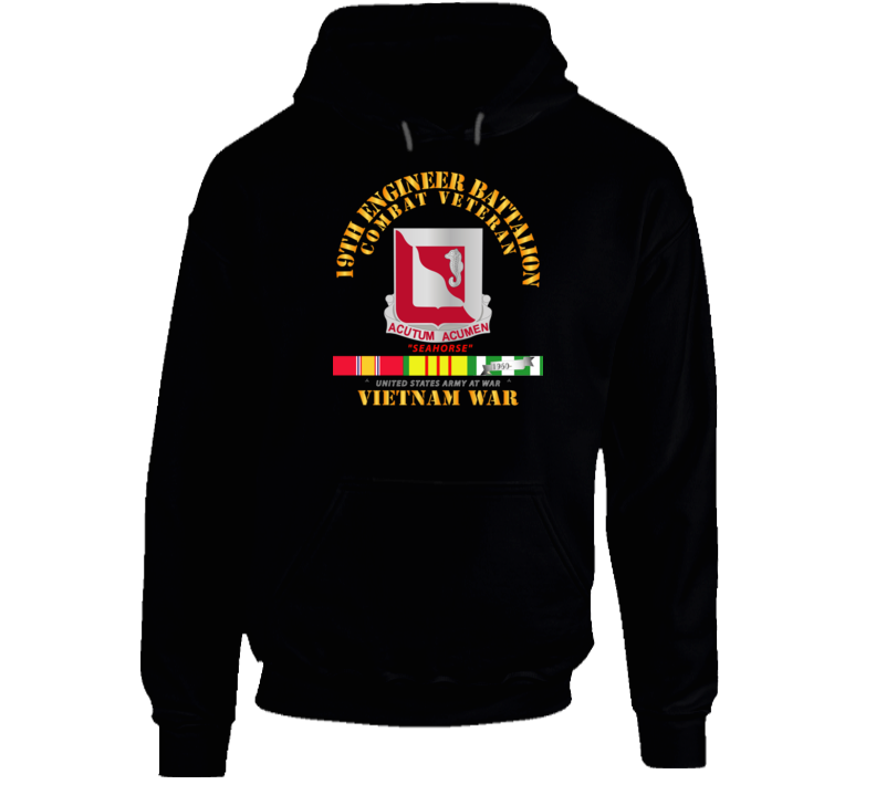 Army - 19th Engineer Battalion - W Vn Svc Hoodie