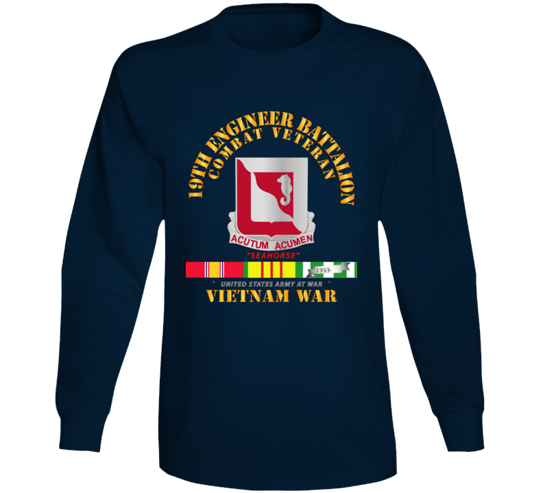 Army - 19th Engineer Battalion - W Vn Svc Long Sleeve