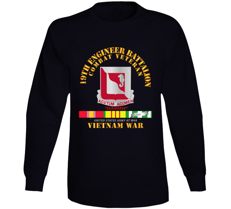 Army - 19th Engineer Battalion - W Vn Svc Long Sleeve