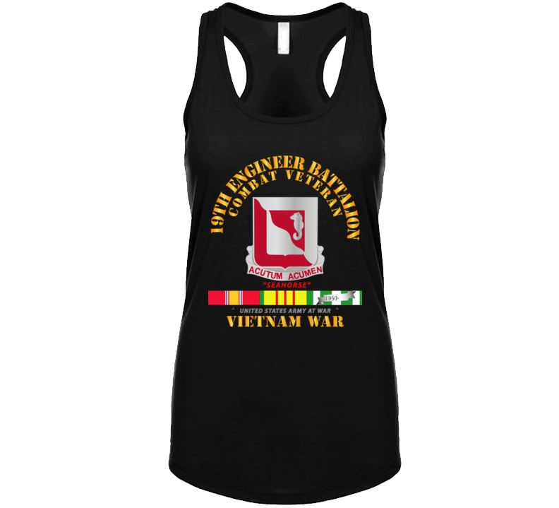 Army - 19th Engineer Battalion - W Vn Svc Ladies Tanktop