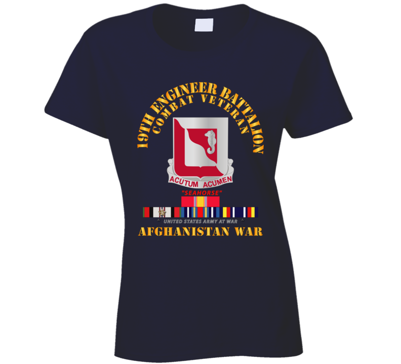 Army - 19th Engineer Battalion - Afghanistan War W Svc Ladies