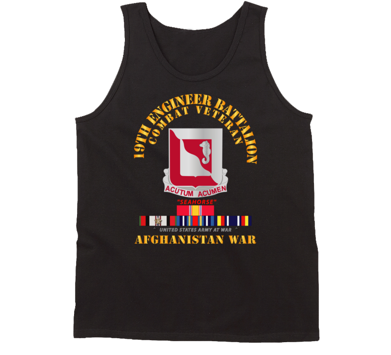Army - 19th Engineer Battalion - Afghanistan War W Svc Tanktop