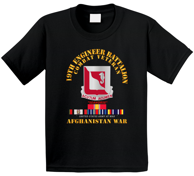 Army - 19th Engineer Battalion - Afghanistan War W Svc Kids