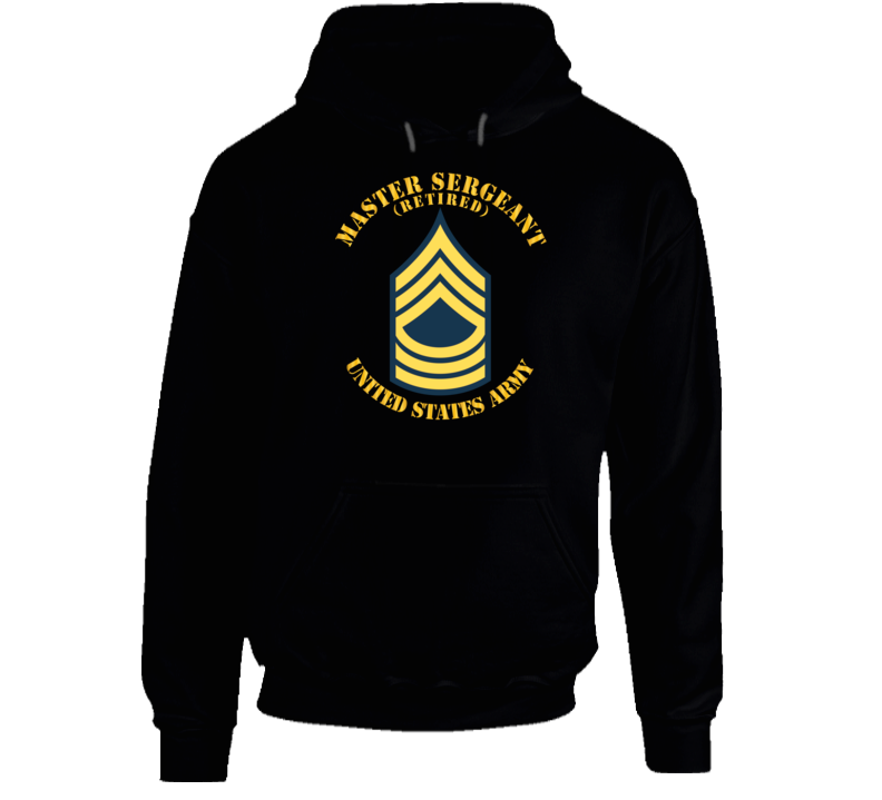 Army - Enlisted - MSG - Master Sergeant  - Blue - Retired Hoodie