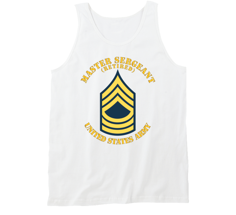 Army - Enlisted - MSG - Master Sergeant  - Blue - Retired Tanktop