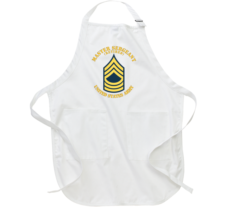 Army - Enlisted - MSG - Master Sergeant  - Blue - Retired Apron