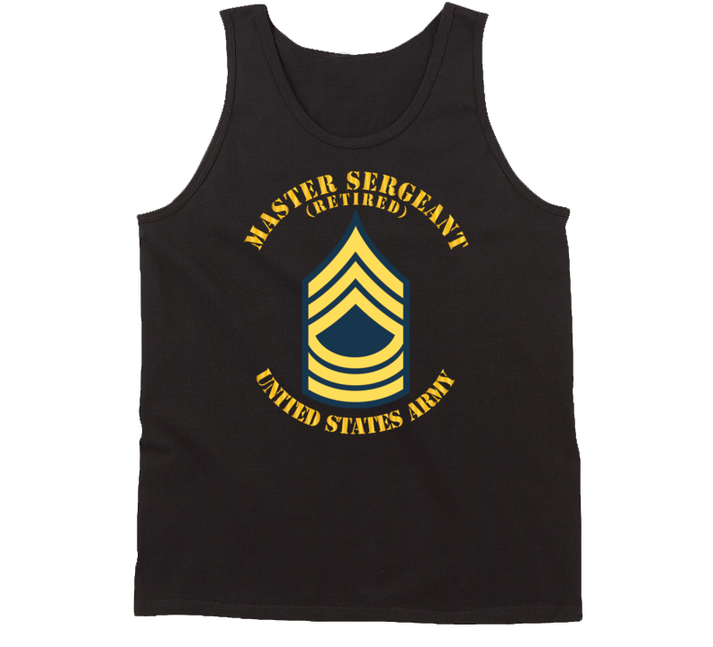 Army - Enlisted - MSG - Master Sergeant  - Blue - Retired Tanktop
