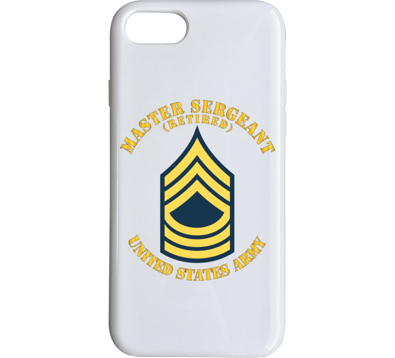 Army - Enlisted - MSG - Master Sergeant  - Blue - Retired Phone Case