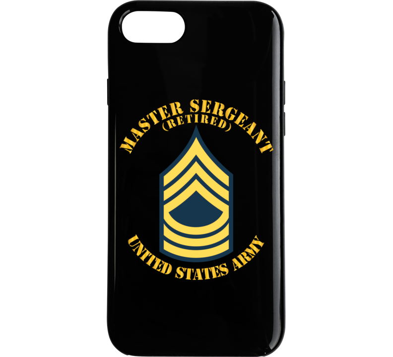 Army - Enlisted - MSG - Master Sergeant  - Blue - Retired Phone Case