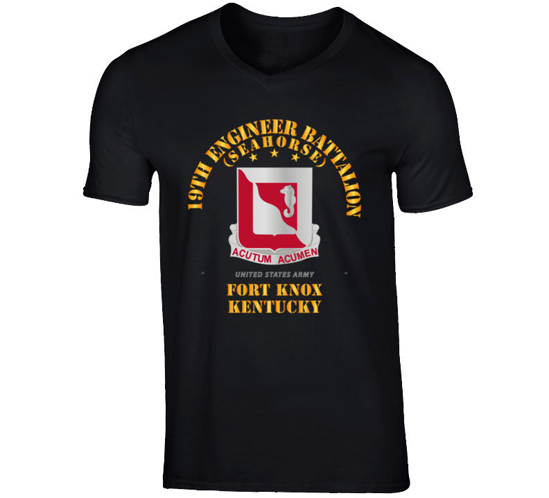 Army - 19th Engineer Battalion - Ft Knox Ky V-neck
