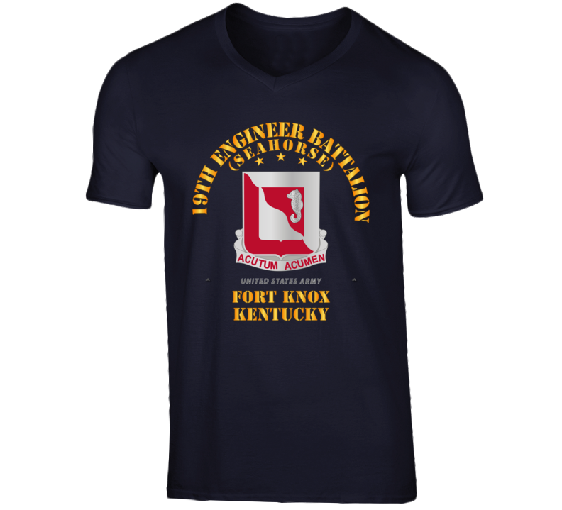 Army - 19th Engineer Battalion - Ft Knox Ky V-neck