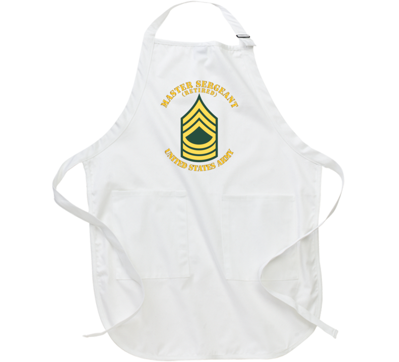 Army - Enlisted - MSG - Master Sergeant  - Std - Retired Apron