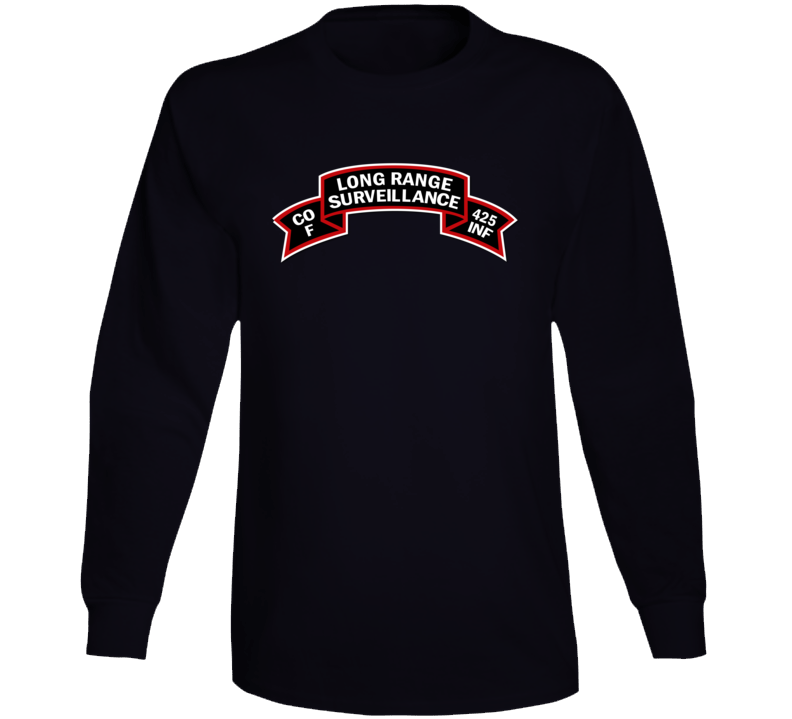 Ssi - F Co 425th Infantry (ranger) Scroll - Lrrp Long Sleeve