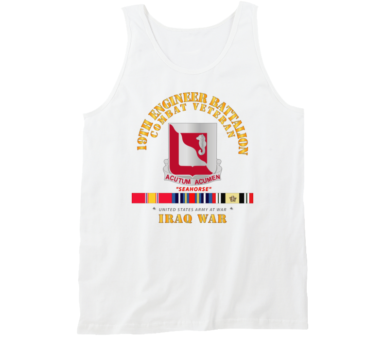 Army - 19th Engineer Battalion - Iraq War W Svc Tanktop