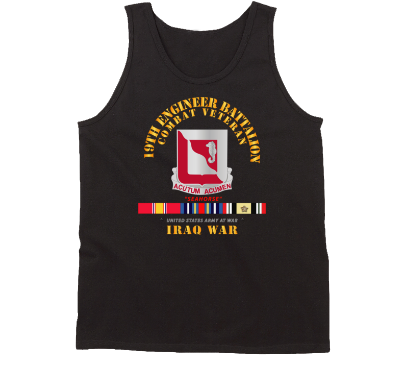 Army - 19th Engineer Battalion - Iraq War W Svc Tanktop