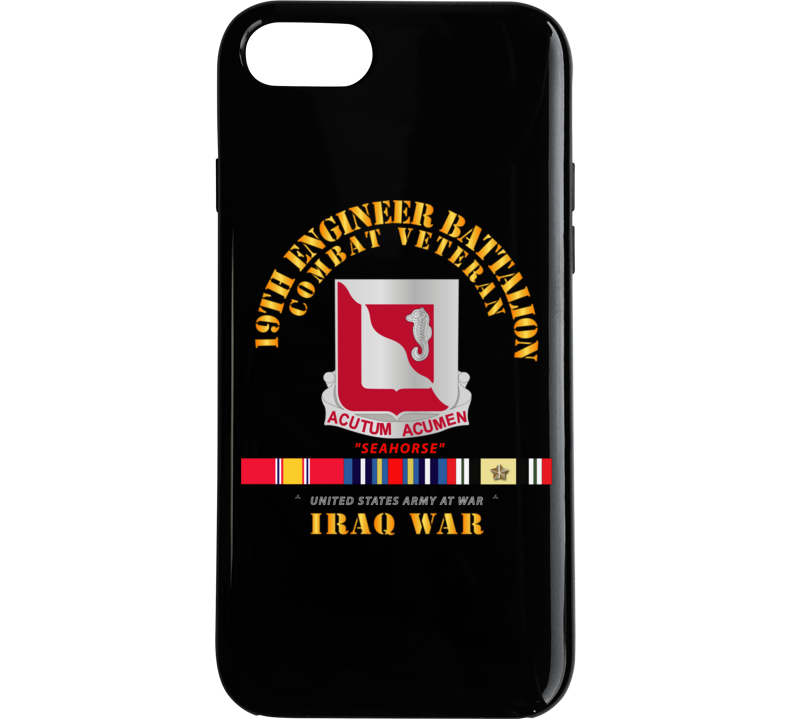 Army - 19th Engineer Battalion - Iraq War W Svc Phone Case