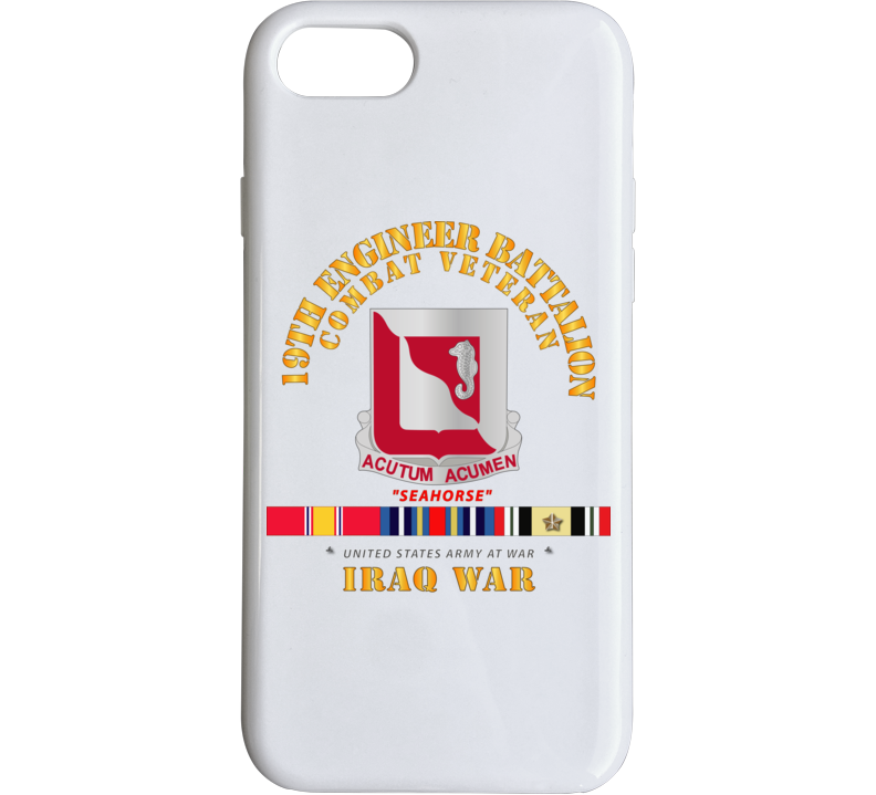 Army - 19th Engineer Battalion - Iraq War W Svc Phone Case