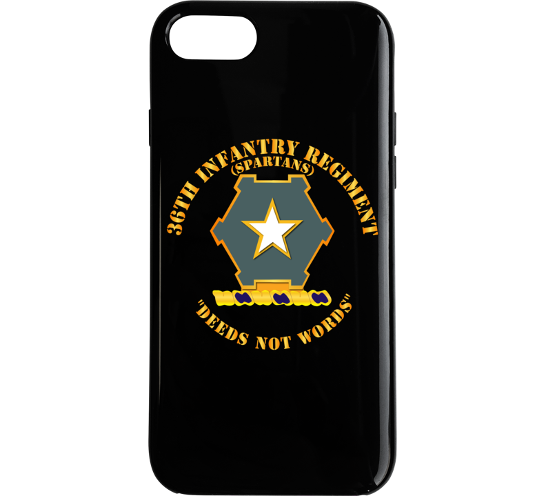 Army - 36th Infantry Regiment Dui - Deeds Not Words Phone Case