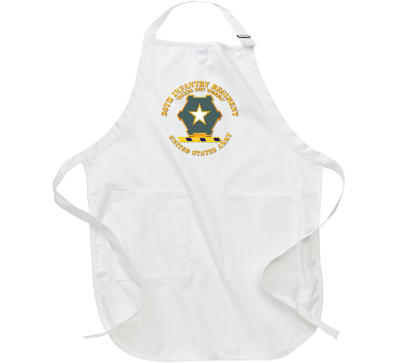 Army - 36th Infantry Regt Dui - Deeds Not Words - Us Army Apron