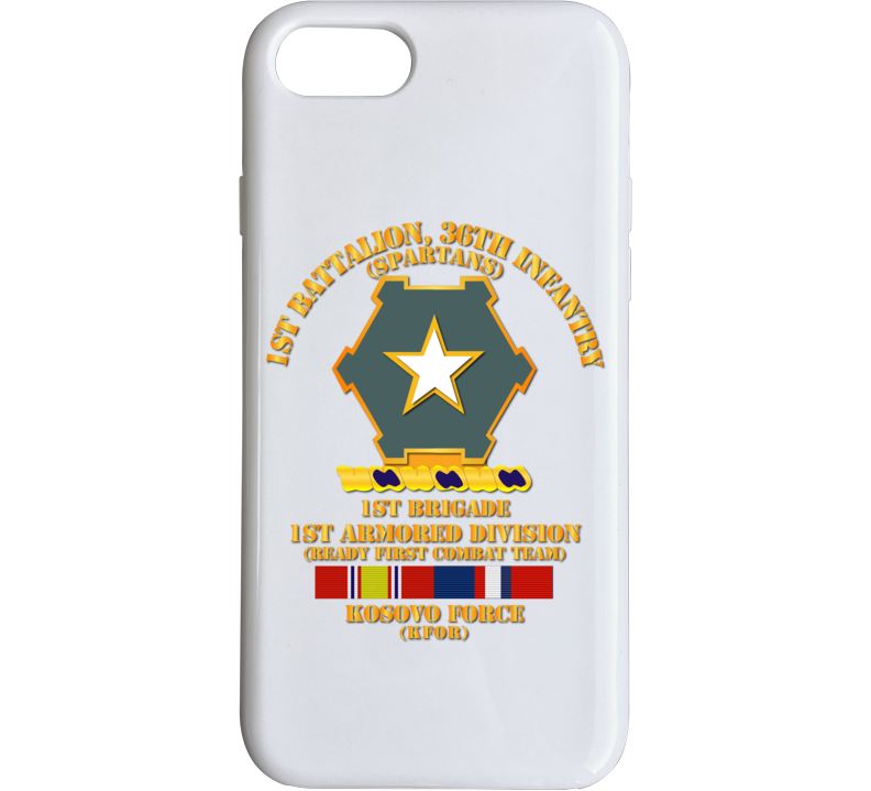 Army - 1st Bn 36th Infantry -  1st Bde - 1st Ar Div - Kosovo W Svc Phone Case