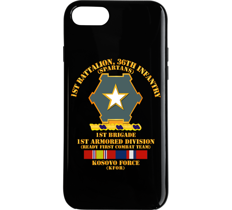 Army - 1st Bn 36th Infantry -  1st Bde - 1st Ar Div - Kosovo W Svc Phone Case