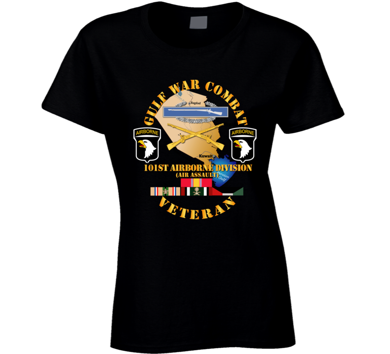 Army - Gulf War Combat Infantry Vet W 101st Abn D Ssi T Shirt