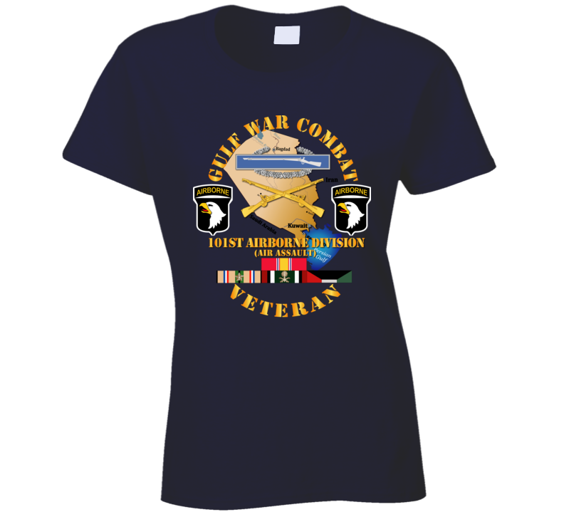 Army - Gulf War Combat Infantry Vet W 101st Abn D Ssi T Shirt