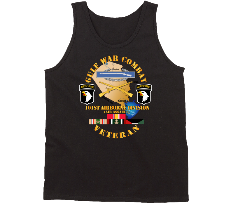 Army - Gulf War Combat Infantry Vet W 101st Abn D Ssi Tanktop