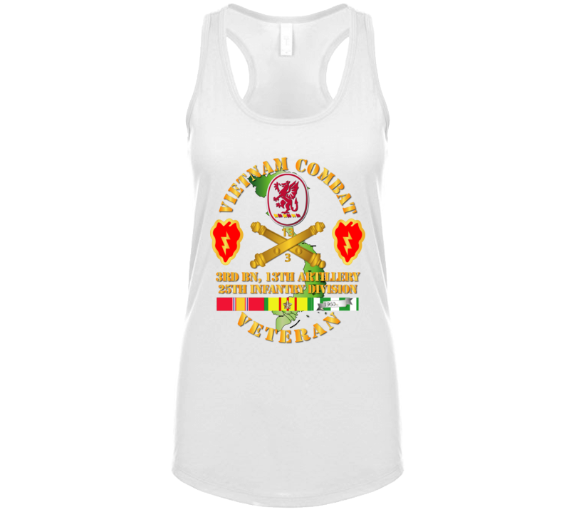 Army - Vietnam Combat Veteran W 3rd Bn 13th Artillery Dui - 25th Id Ssi T Shirt