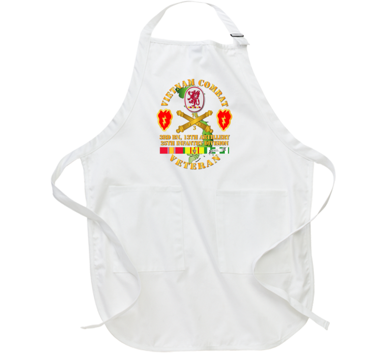Army - Vietnam Combat Veteran W 3rd Bn 13th Artillery Dui - 25th Id Ssi Apron