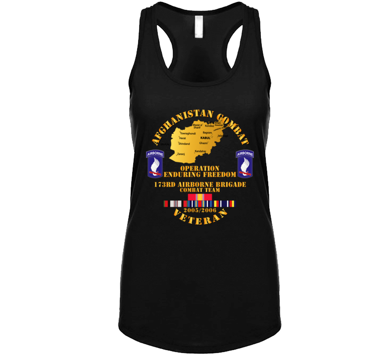 Army - Afghanistan Vet  - 173rd Airborne Bde - Oef - 2005 Ldies Tanktop