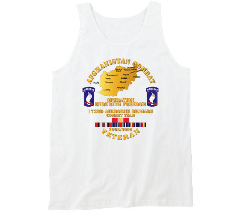 Army - Afghanistan Vet  - 173rd Airborne Bde - Oef - 2005 Tanktop