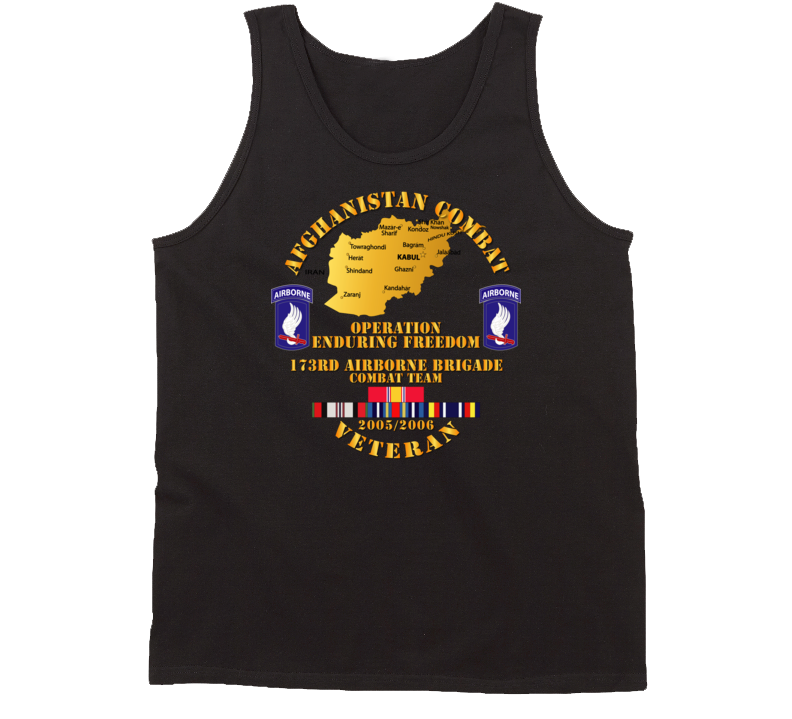 Army - Afghanistan Vet  - 173rd Airborne Bde - Oef - 2005 Tanktop