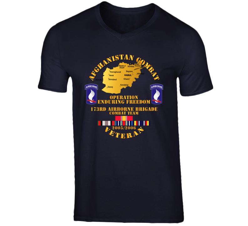 Army - Afghanistan Vet  - 173rd Airborne Bde - Oef - 2005 V-neck