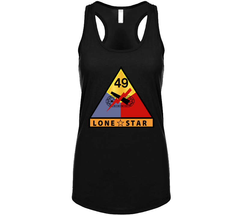 Army - 49th Armored Division - Lone Star Wo Txt Ladies Tanktop