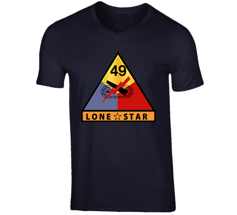Army - 49th Armored Division - Lone Star Wo Txt V-neck